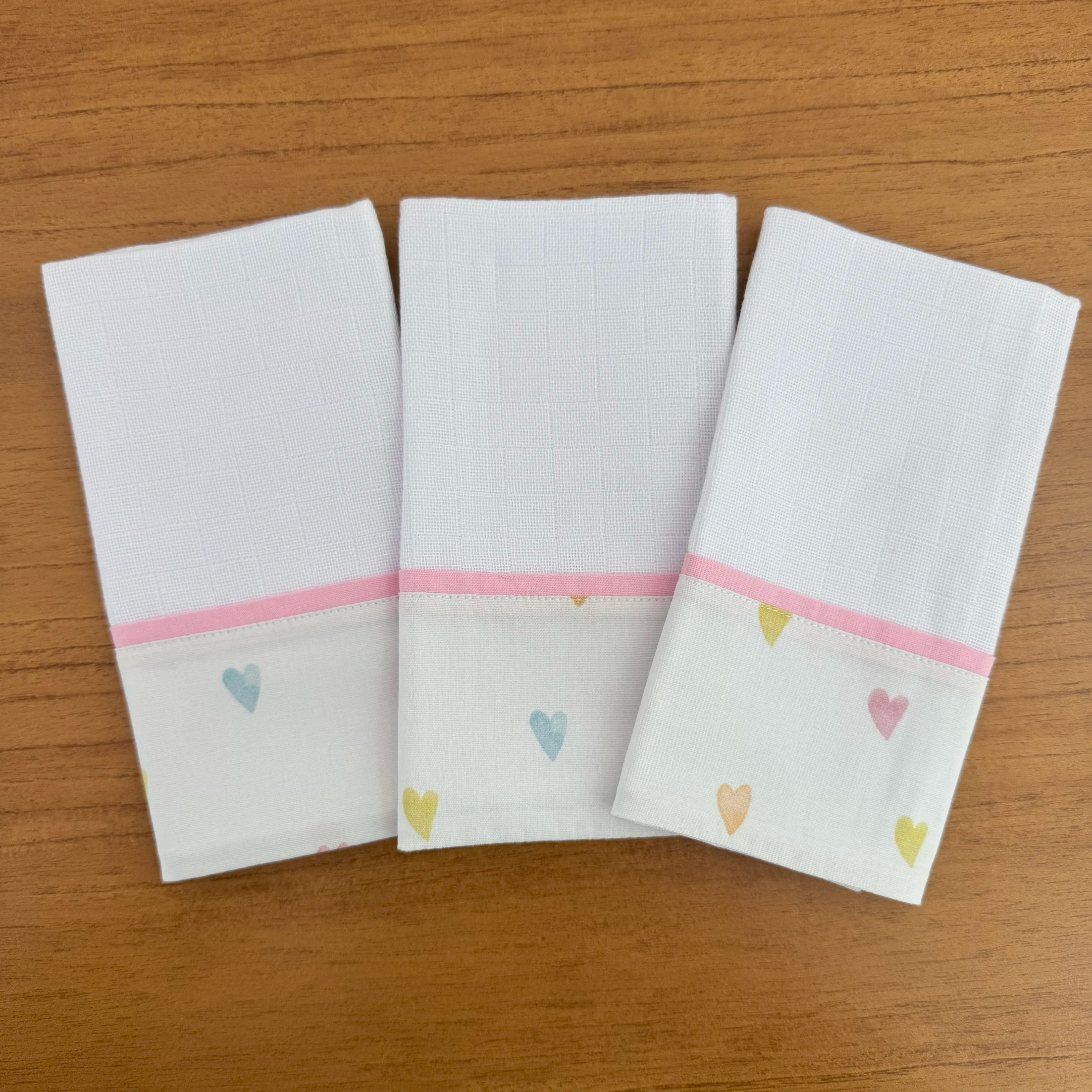 Kit Maternidade 20 peças - Corações Coloridos