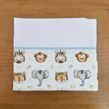 Kit Passeio 3 Peças: Fralda de Boca, Fralda de Ombro e Fralda Multiuso - Animais da Savana