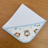 Kit Afeto 6 Peças: Fraldas de Boca, Fralda de Ombro, Fralda Multiuso e Toalha de Banho - Animais da Savana