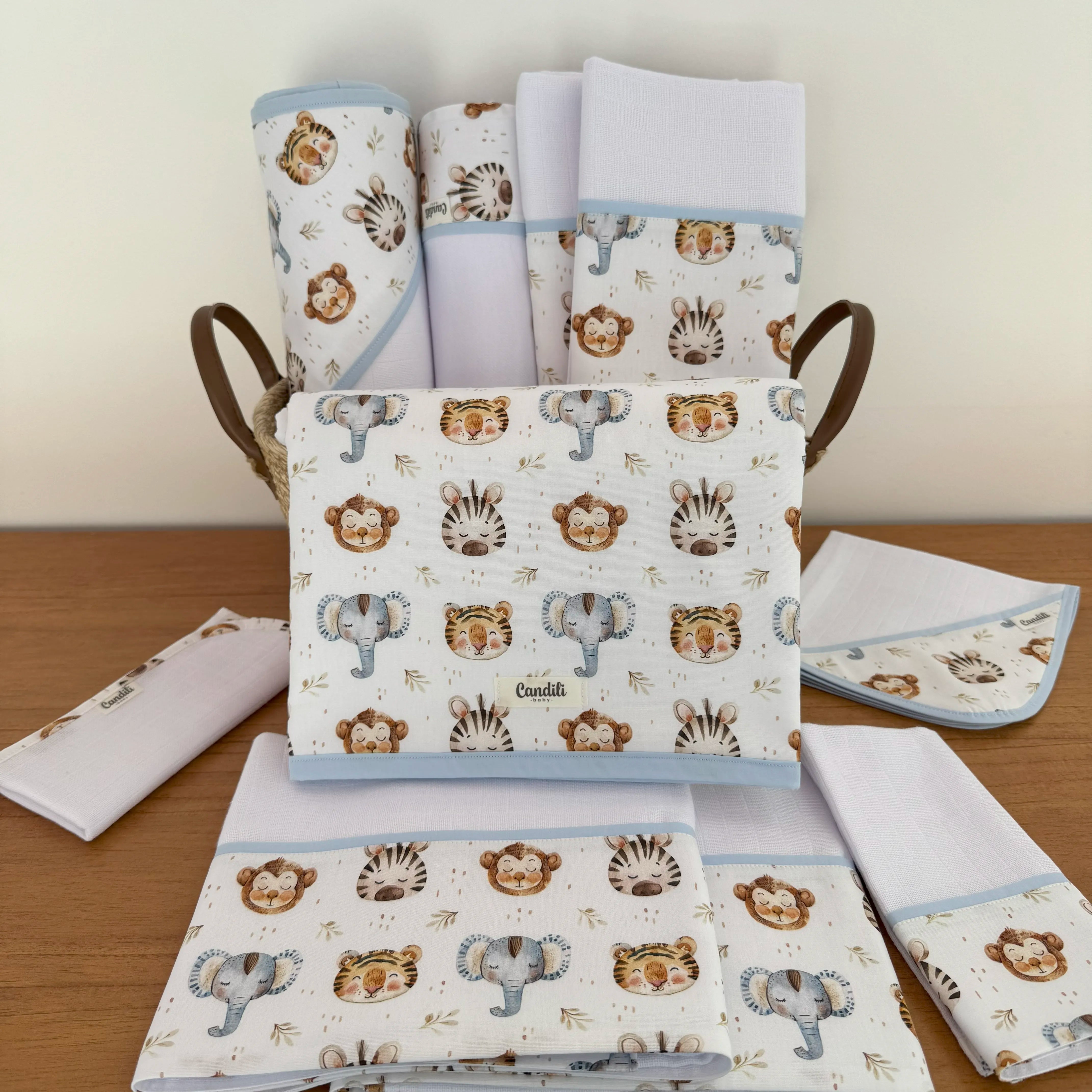 Kit Ternura 10 peças - Animais da Savana