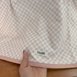Manta Dupla Face - Xadrez Rosa