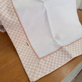 Cueiro Flanelado - Xadrez Rosa