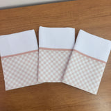 Kit Maternidade 20 peças - Xadrez Rosa