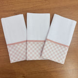 Kit Maternidade 20 peças - Xadrez Rosa