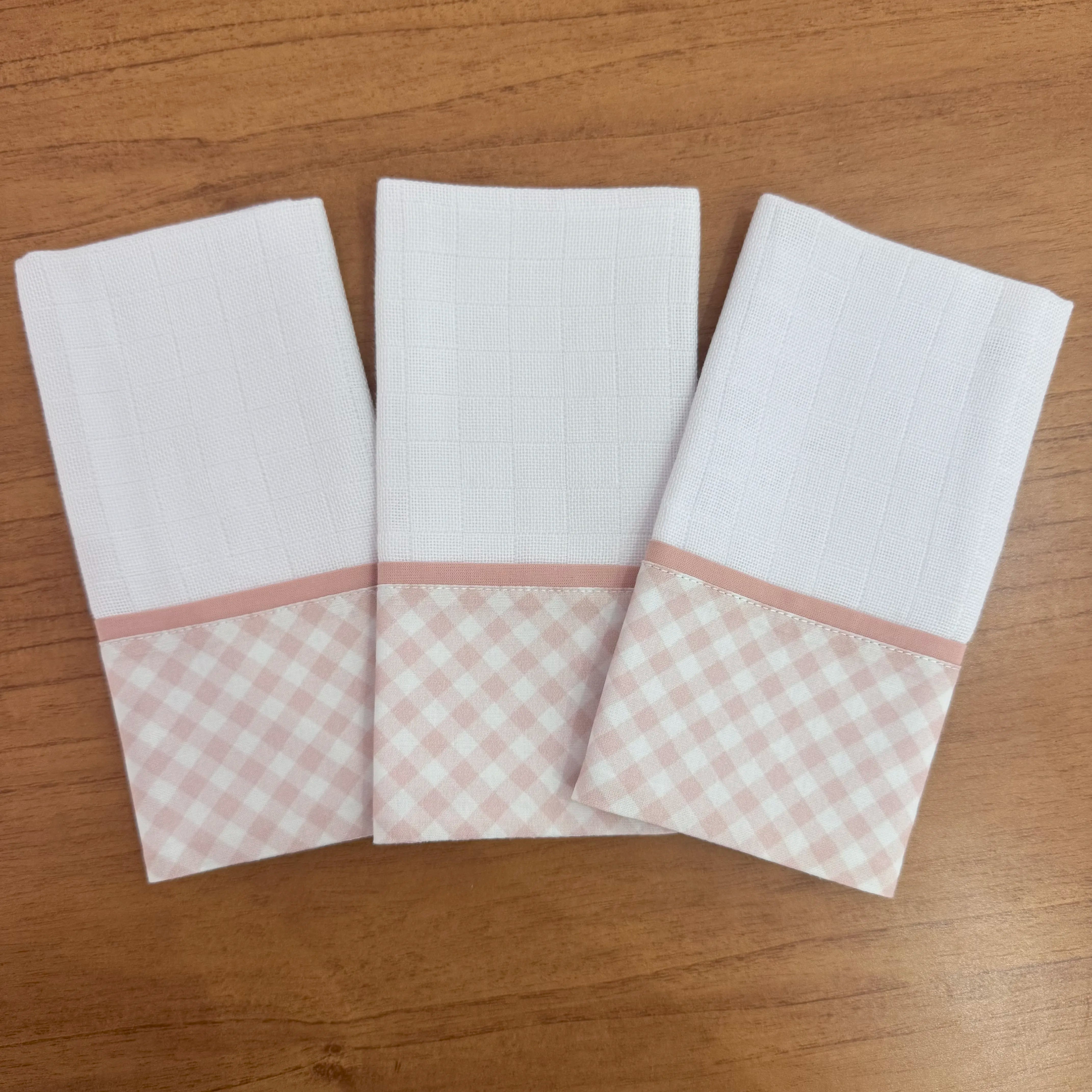 Kit Maternidade 20 peças - Xadrez Rosa