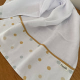 Fralda de Ombro - Bolinhas Neutras