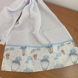 Fralda de Ombro - Balões e Paraquedas Azul