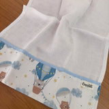 Fralda de Boca Barradinho - Balões e Paraquedas Azul