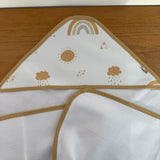 Toalha Fralda de Banho com Capuz Premium - Arco-iris