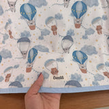 Manta Dupla Face - Balões e Paraquedas Azul