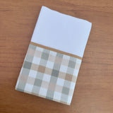 Kit Encanto 4 Peças: Fraldas de Boca e Fralda de Ombro - Xadrez e Cores