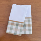 Kit Amamentação 2 Peças: Fralda de Ombro e Fralda de Boca - Xadrez e Cores