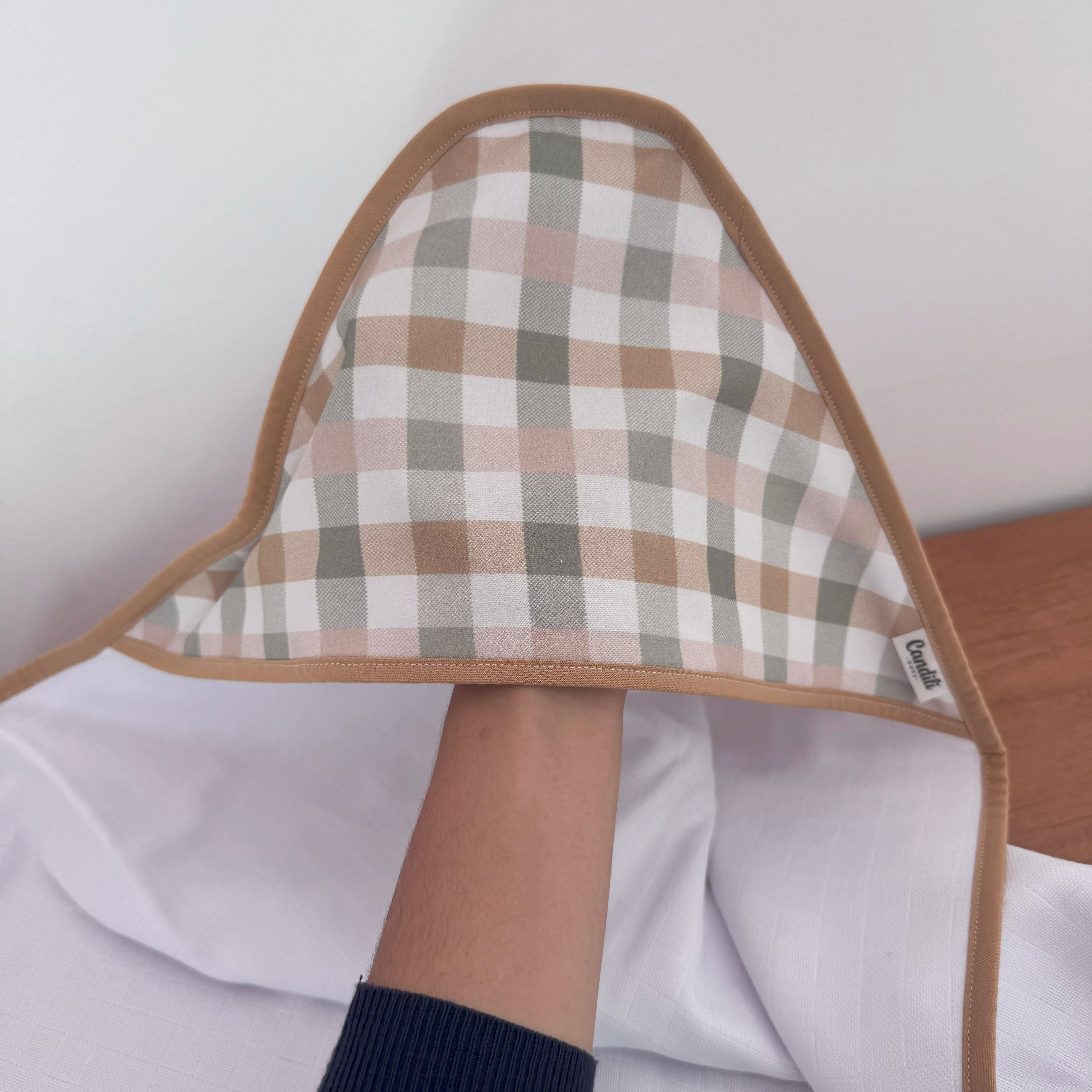 Toalha Fralda de Banho com Capuz Premium - Xadrez e Cores