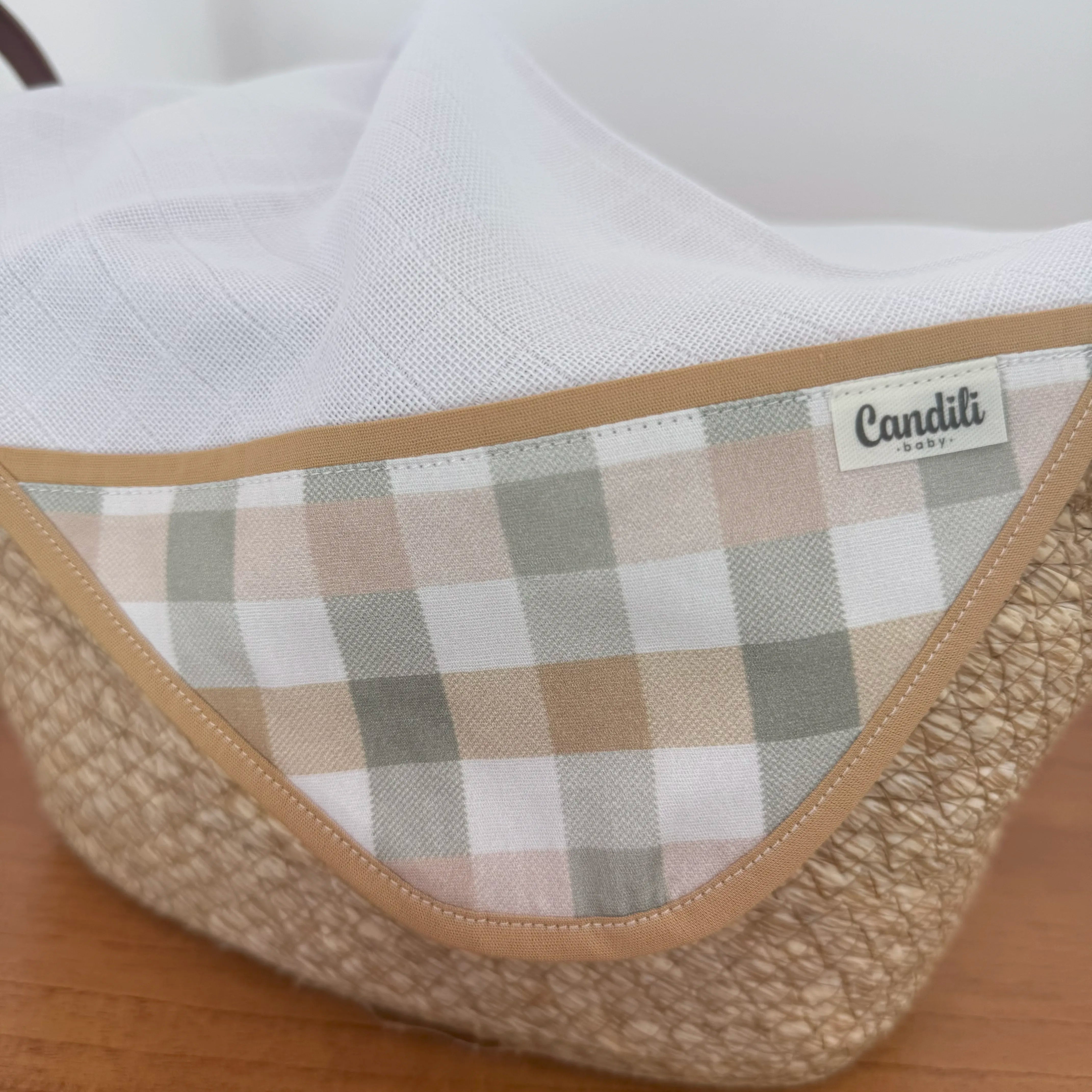 Fralda de Boca Cantinho - Xadrez e Cores