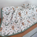 Manta Dupla Face -Leão e Jacaré