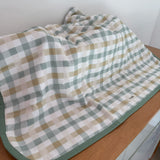 Manta Dupla Face - Xadrez Verde