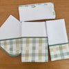 Kit Encanto 4 Peças: Fraldas de Boca e Fralda de Ombro - Xadrez Verde