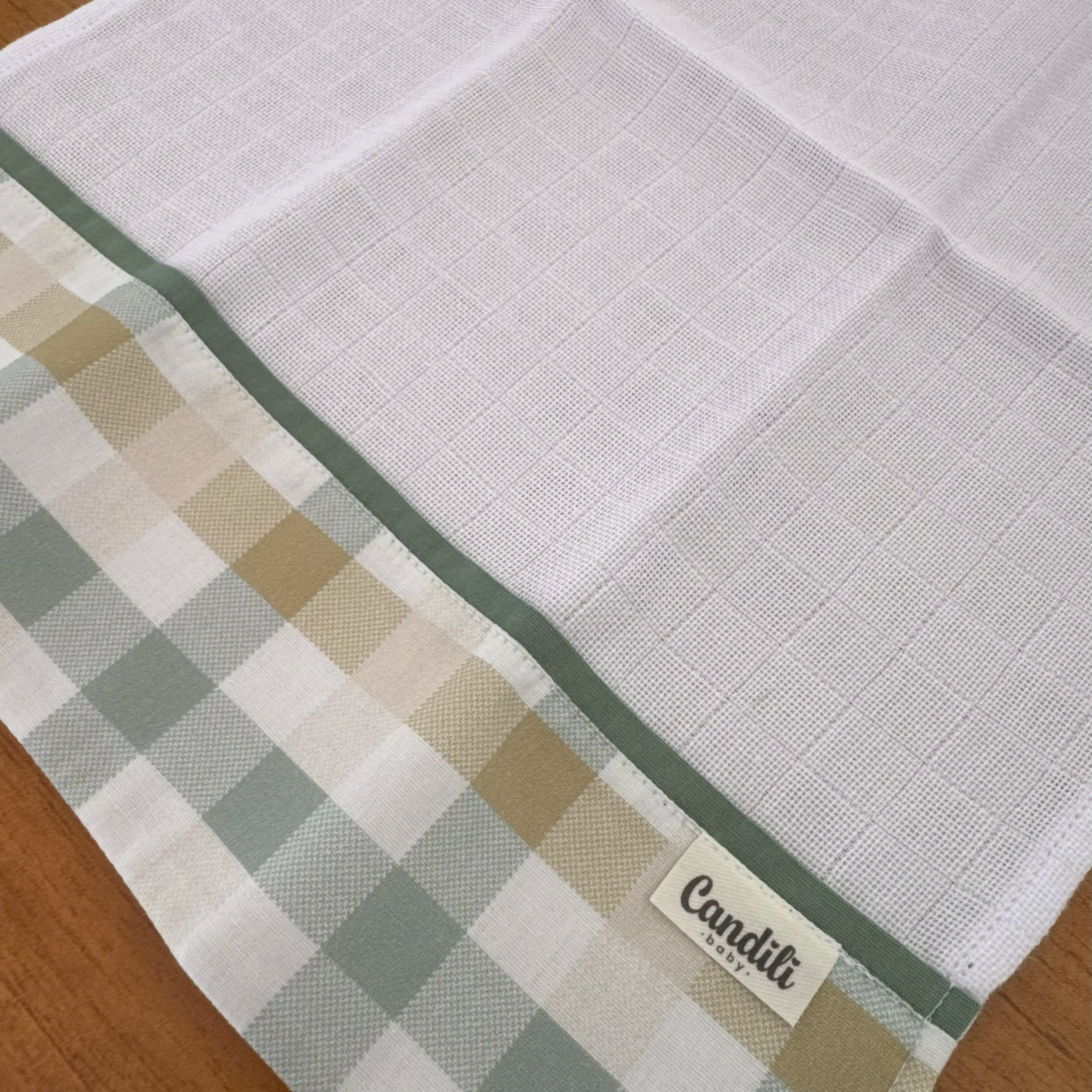 Fralda de Boca Barradinho - Xadrez Verde