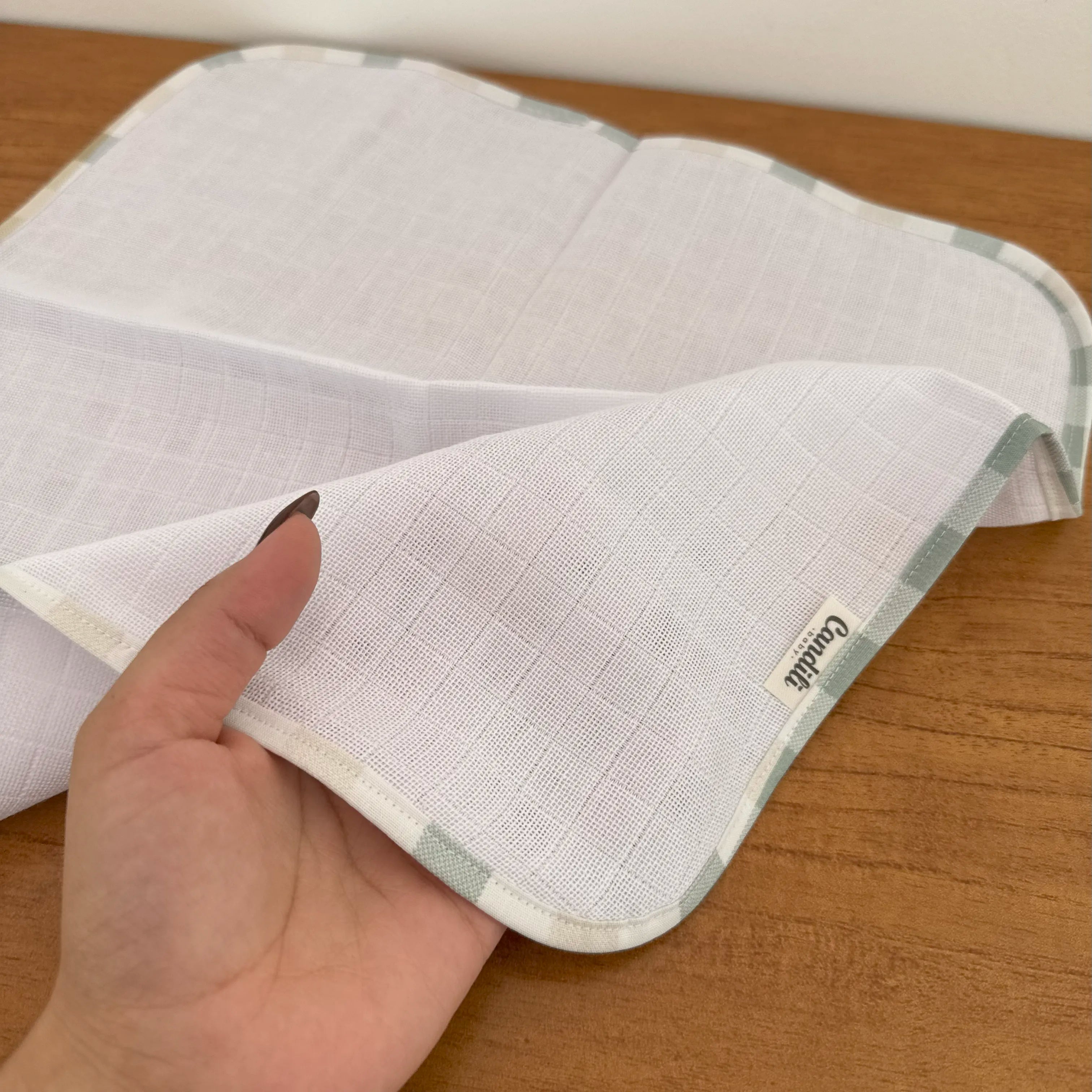 Fralda de Boca Slim - Xadrez Verde