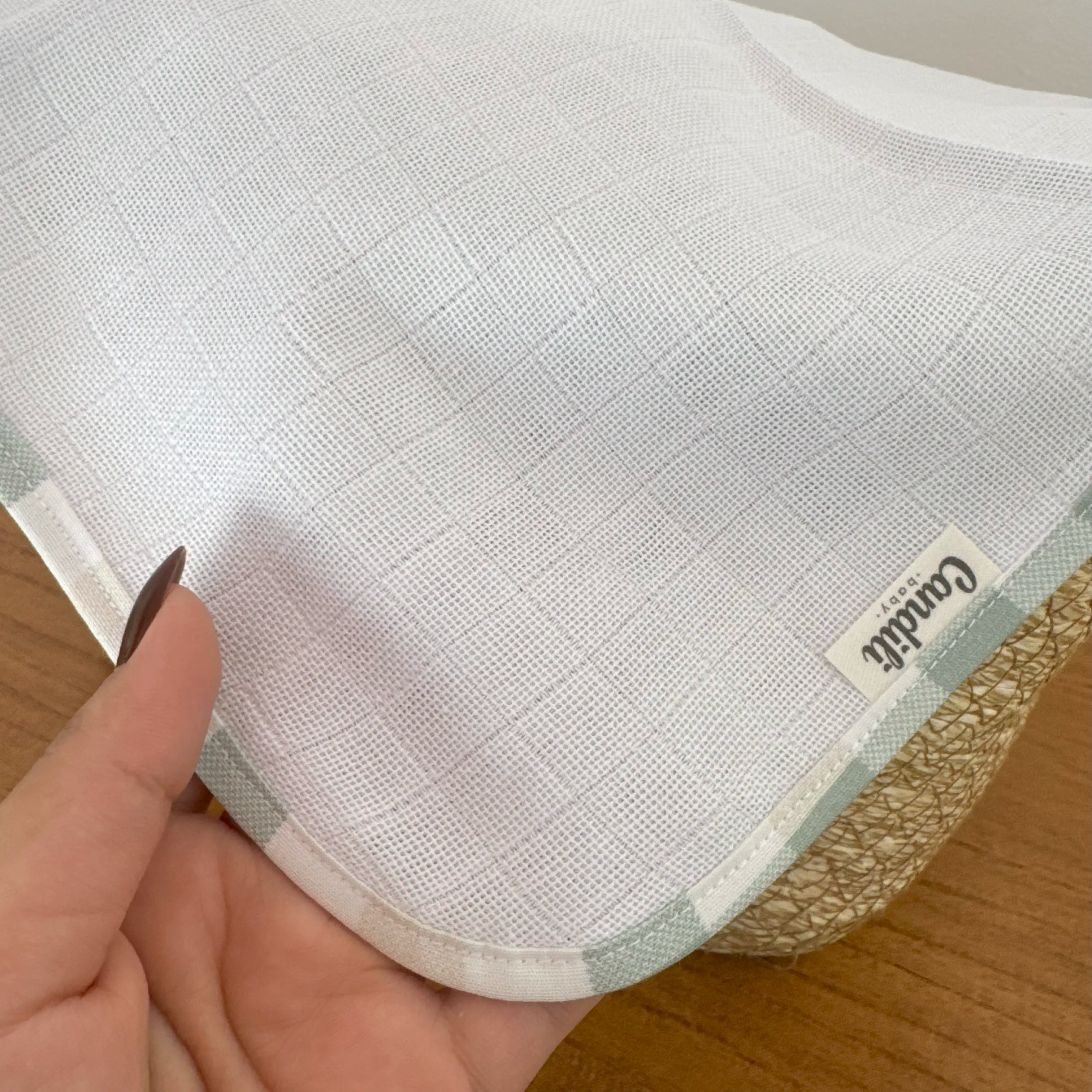 Fralda de Boca Slim - Xadrez Verde