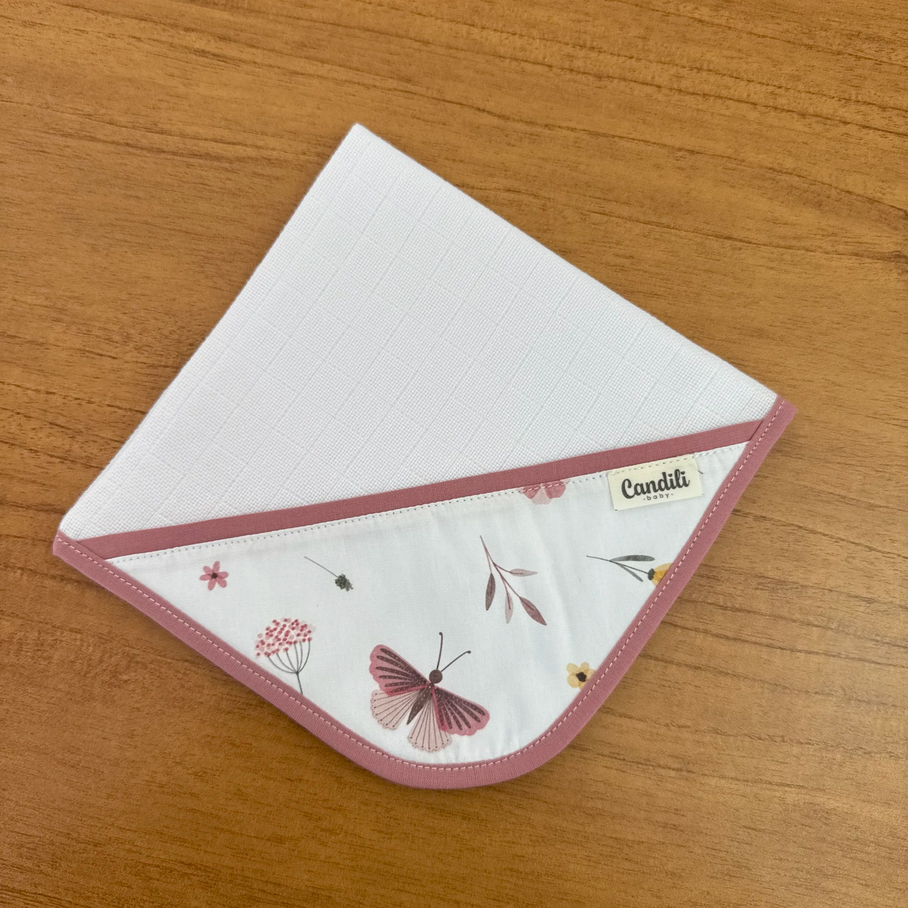 Fralda de Boca Cantinho - Borboletas