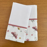 Kit Amamentação 2 Peças: Fralda de Ombro e Fralda de Boca - Borboletas