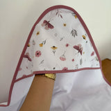 Toalha Fralda de Banho com Capuz Premium - Borboletas