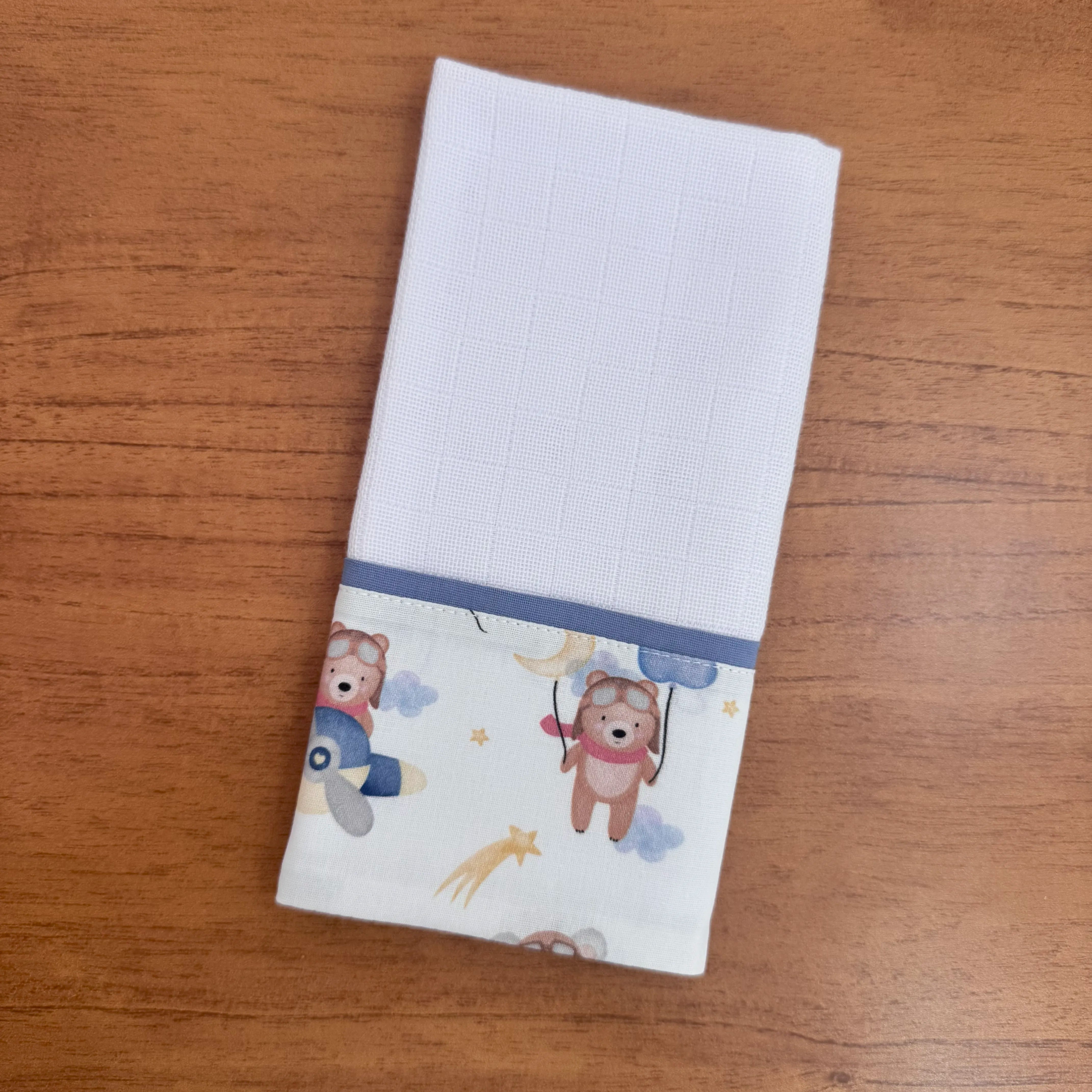 Fralda de Boca Barradinho - Ursinho Aviador