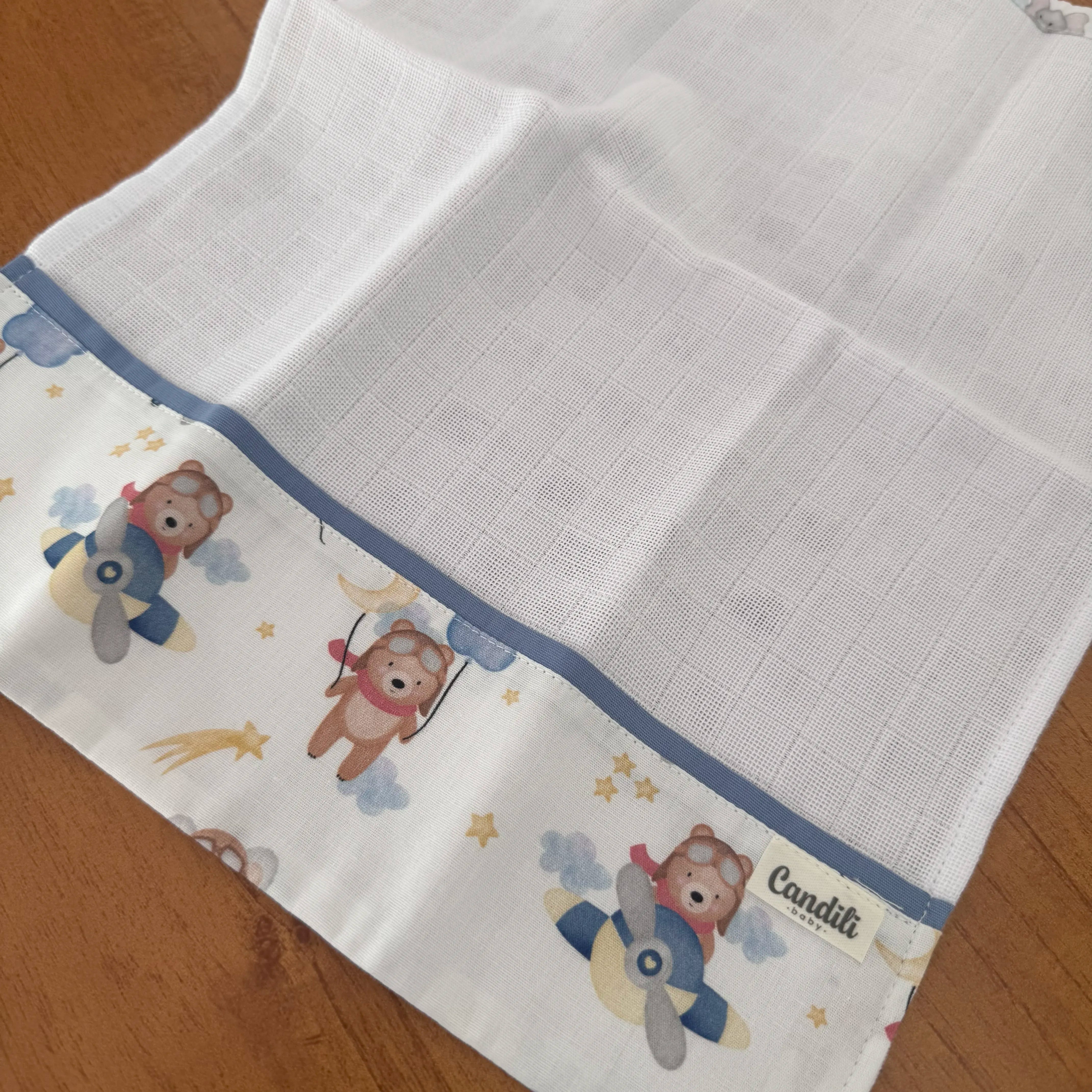 Fralda de Boca Barradinho - Ursinho Aviador