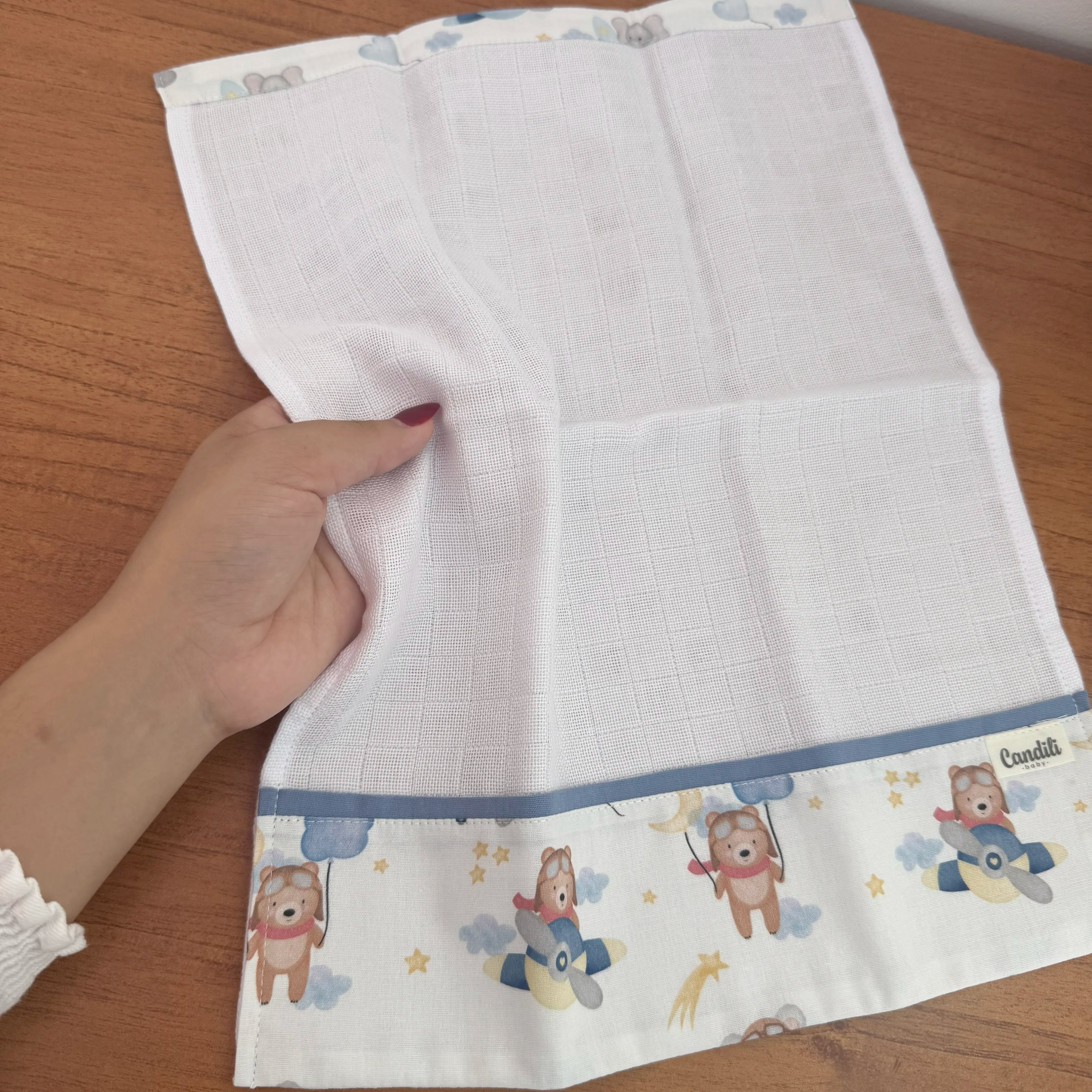 Fralda de Boca Barradinho - Ursinho Aviador