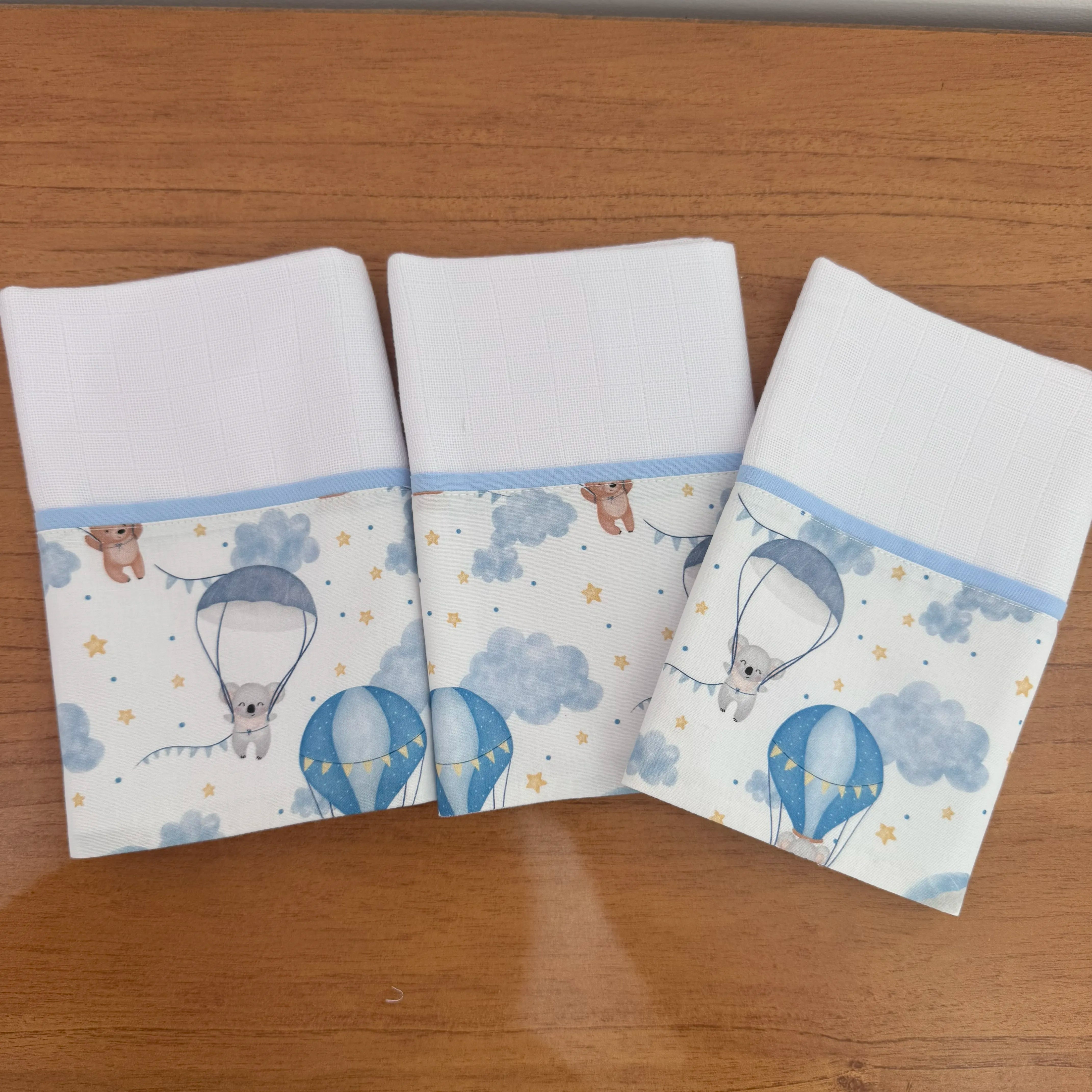 Kit Maternidade 20 peças - Balões e Paraquedas Azul