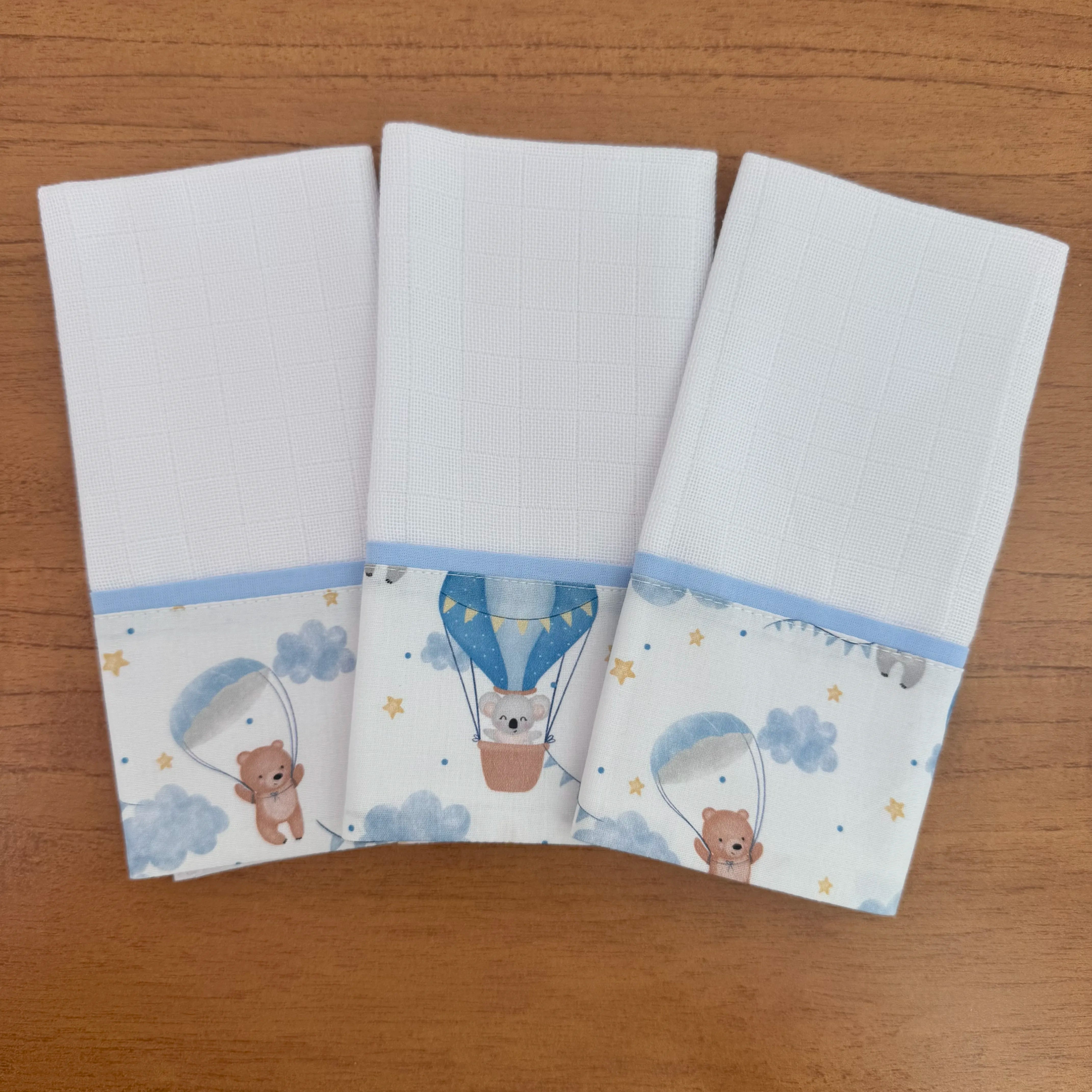 Kit Maternidade 20 peças - Balões e Paraquedas Azul