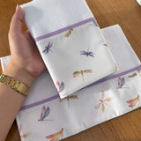 Kit Amamentação 2 Peças: Fralda de Ombro e Fralda de Boca - Libélula