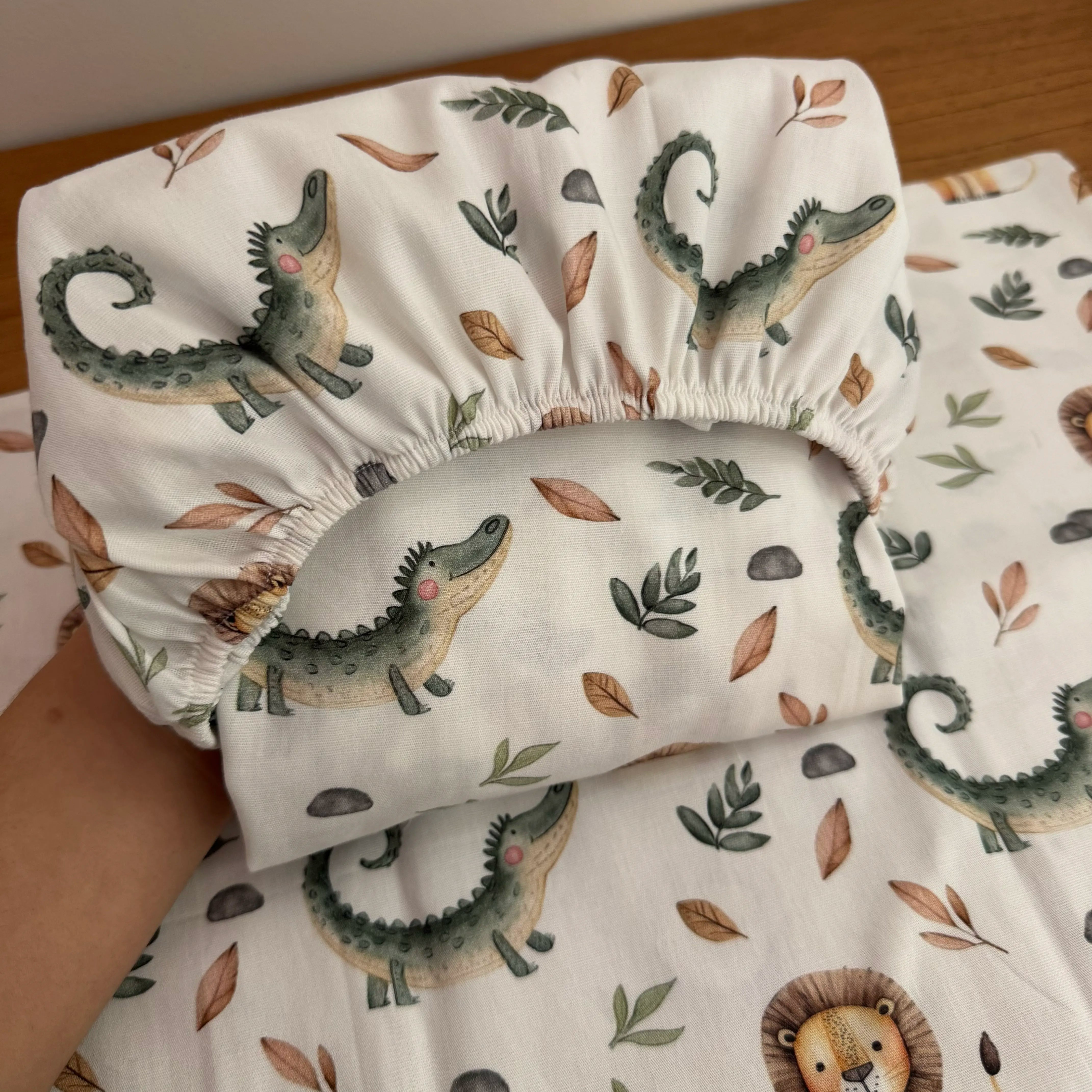 Jogo de Lençol 2 Peças - Leão e Jacaré