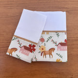 Kit Amamentação 2 Peças: Fralda de Ombro e Fralda de Boca - Cavalinhos e Flores