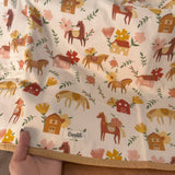 Manta Dupla Face - Cavalinhos e Flores