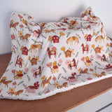 Cobertor Carneirinho - Cavalinhos e Flores