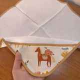 Fralda de Boca Cantinho - Cavalinhos e Flores