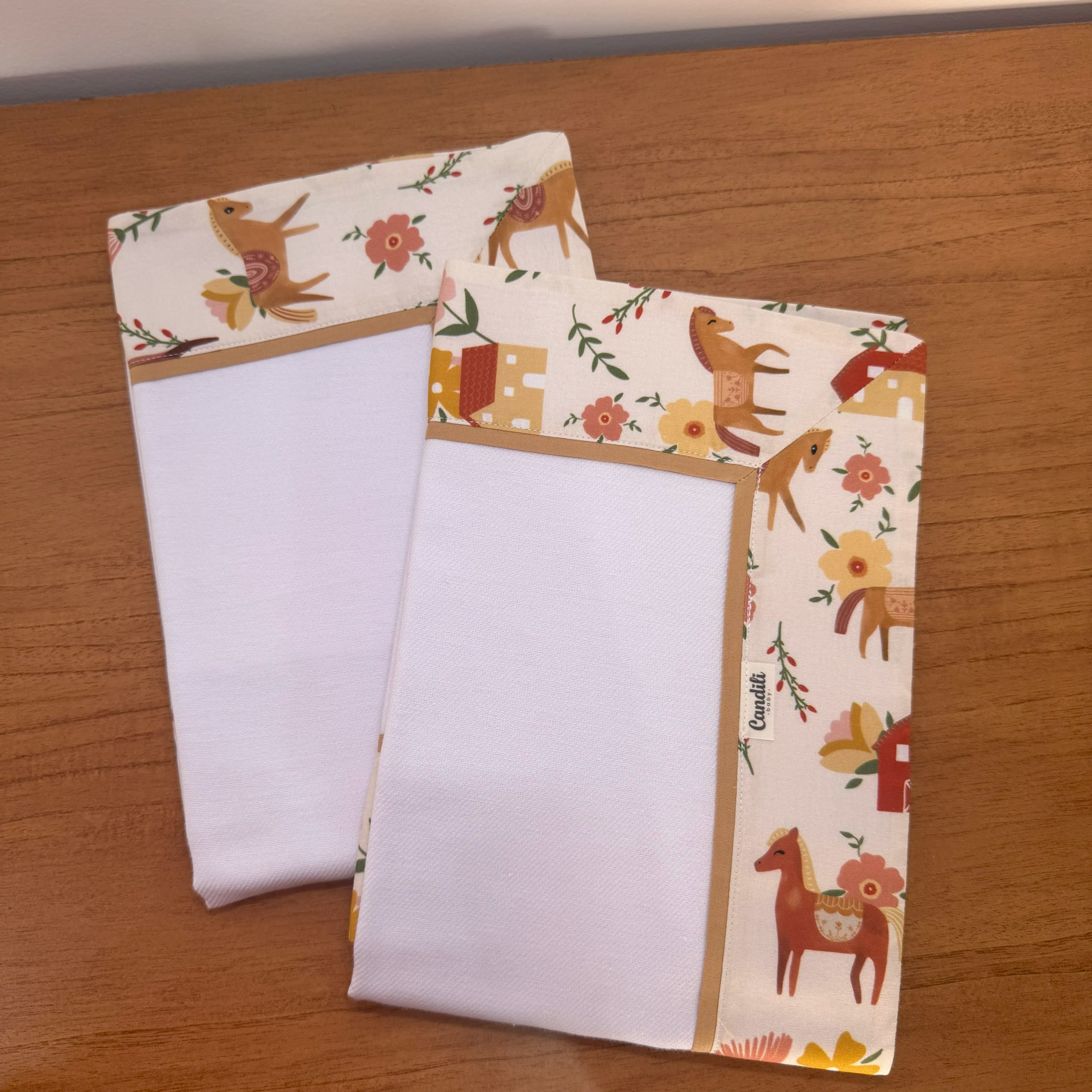 Kit Maternidade 20 peças - Cavalinhos e Flores