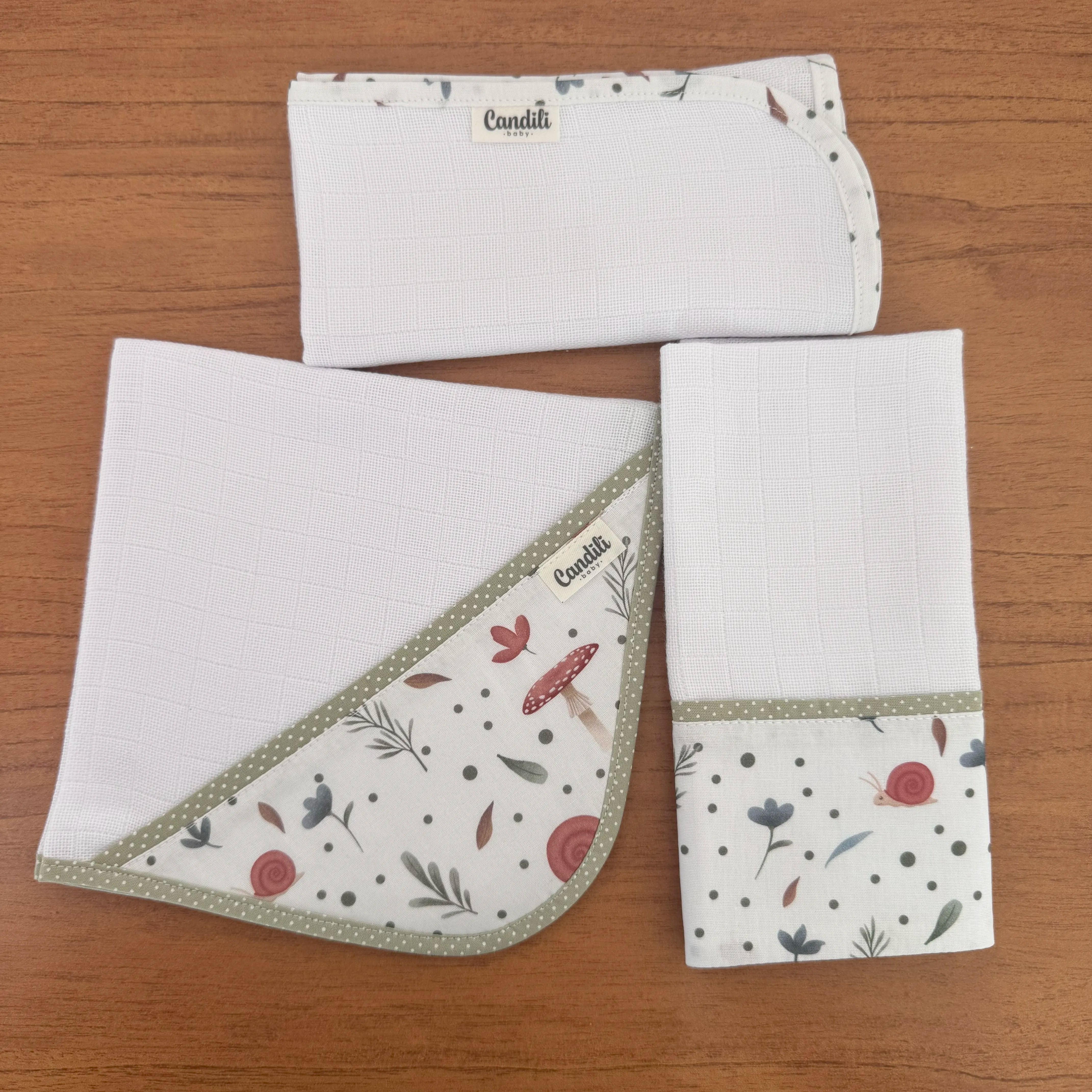 Kit Fraldas de Boca 3 Peças - Caracol