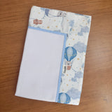 Cueiro Flanelado - Balões e Paraquedas Azul