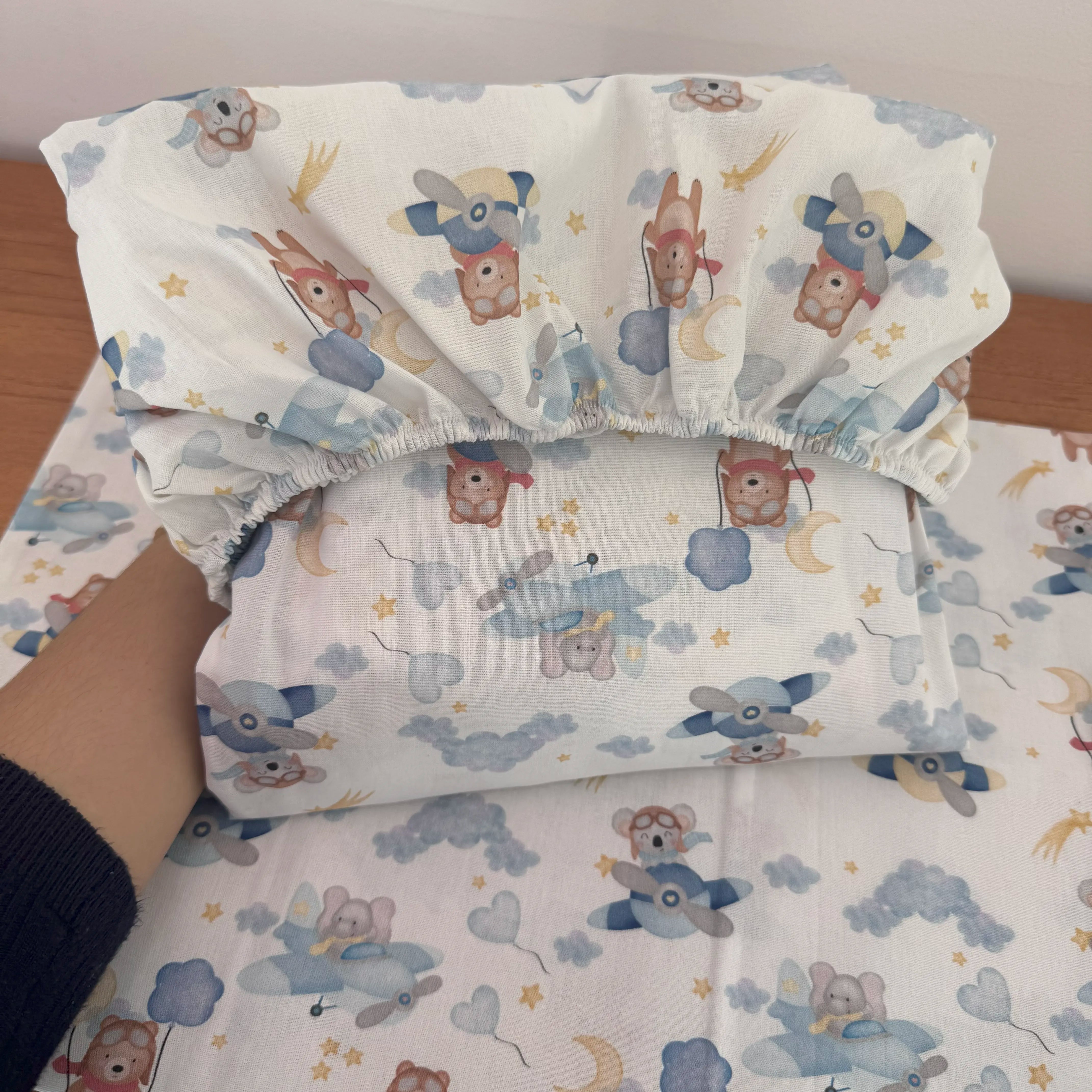 Jogo de Lençol 2 Peças - Ursinho Aviador