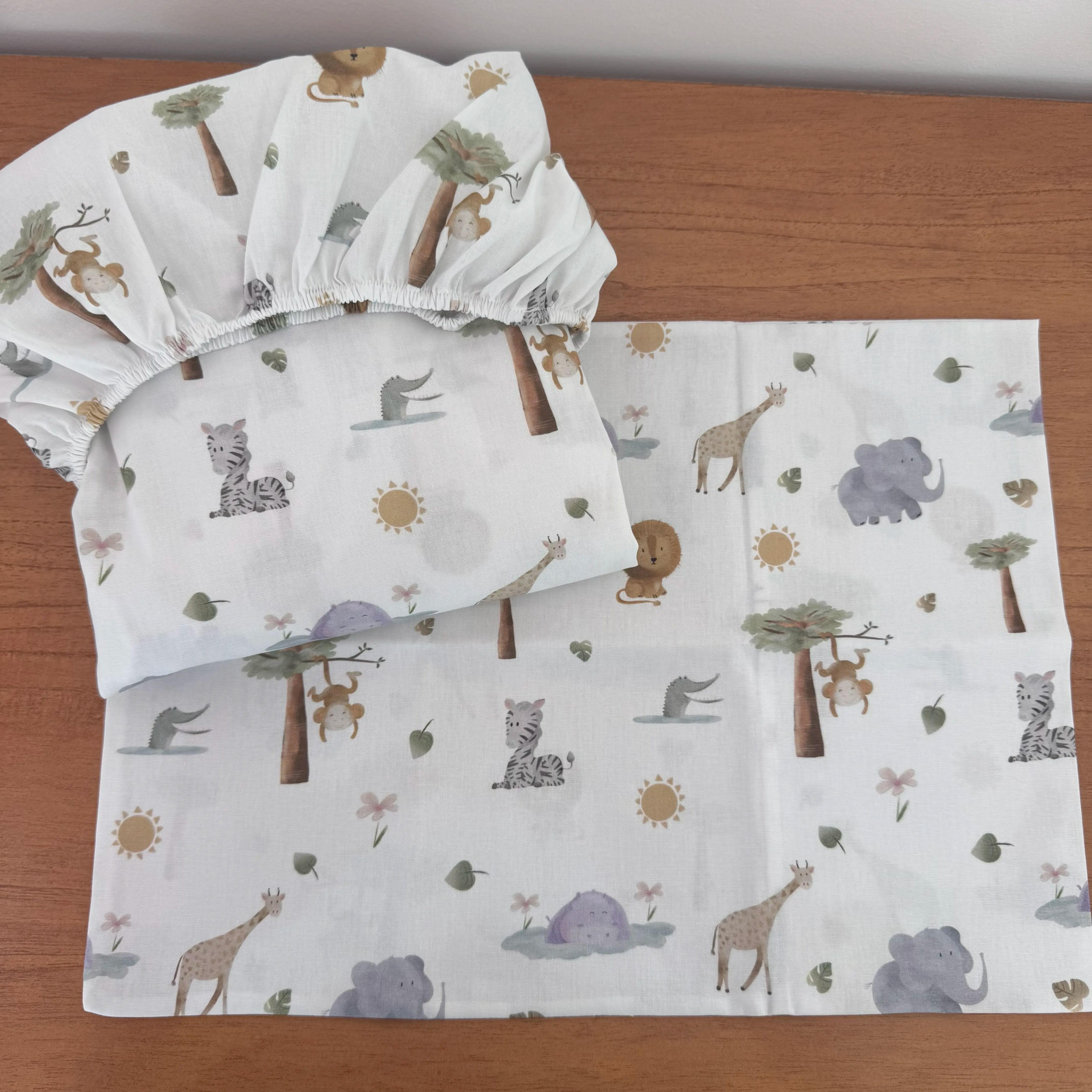 Jogo de Lençol 2 Peças - Safari Banho de Sol