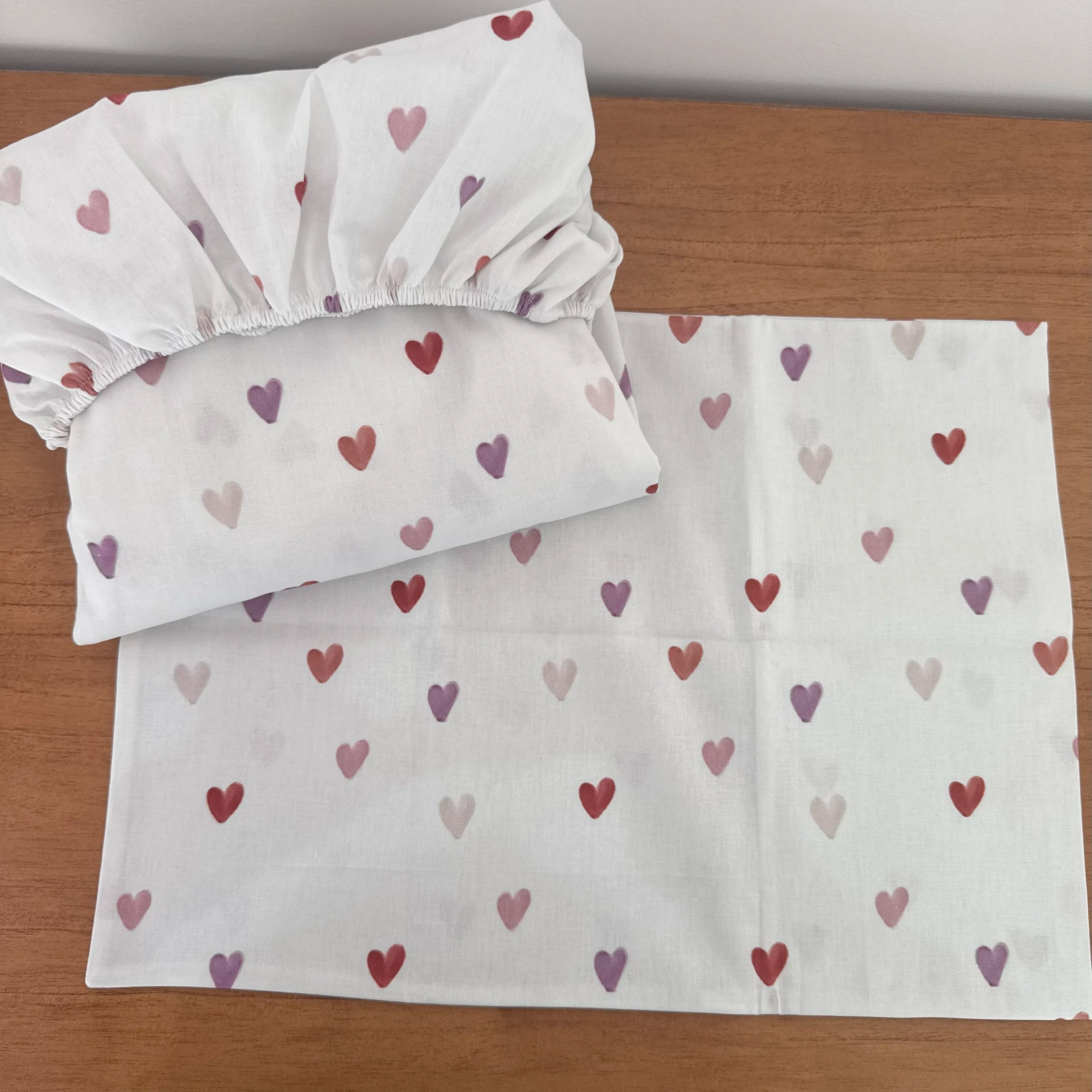 Jogo de Lençol 2 Peças - Corações