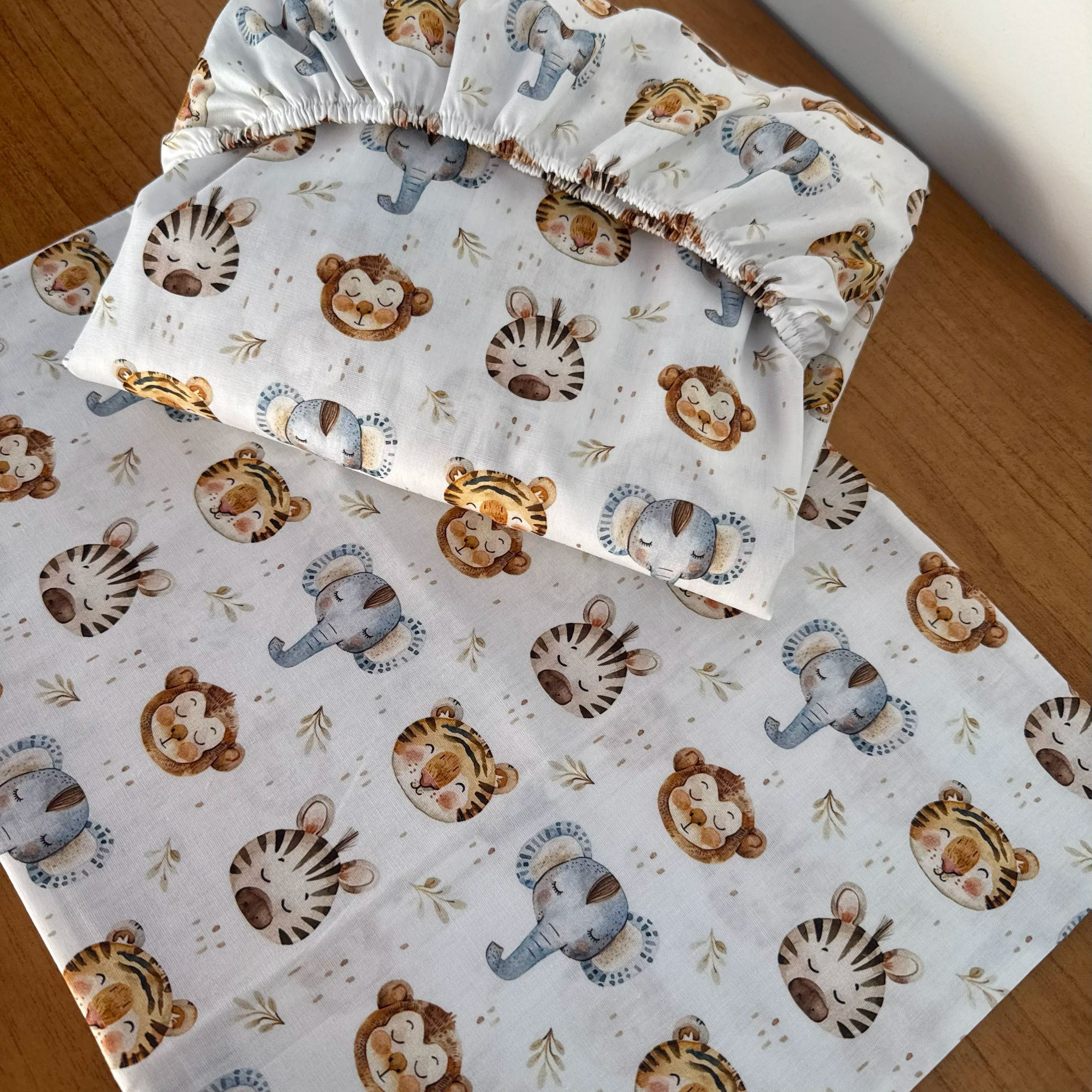 Jogo de Lençol 2 Peças - Animais da Savana