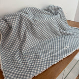 Cobertor Carneirinho - Xadrez Azul