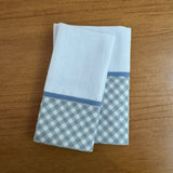 Kit Amamentação 2 Peças: Fralda de Ombro e Fralda de Boca - Xadrez Azul