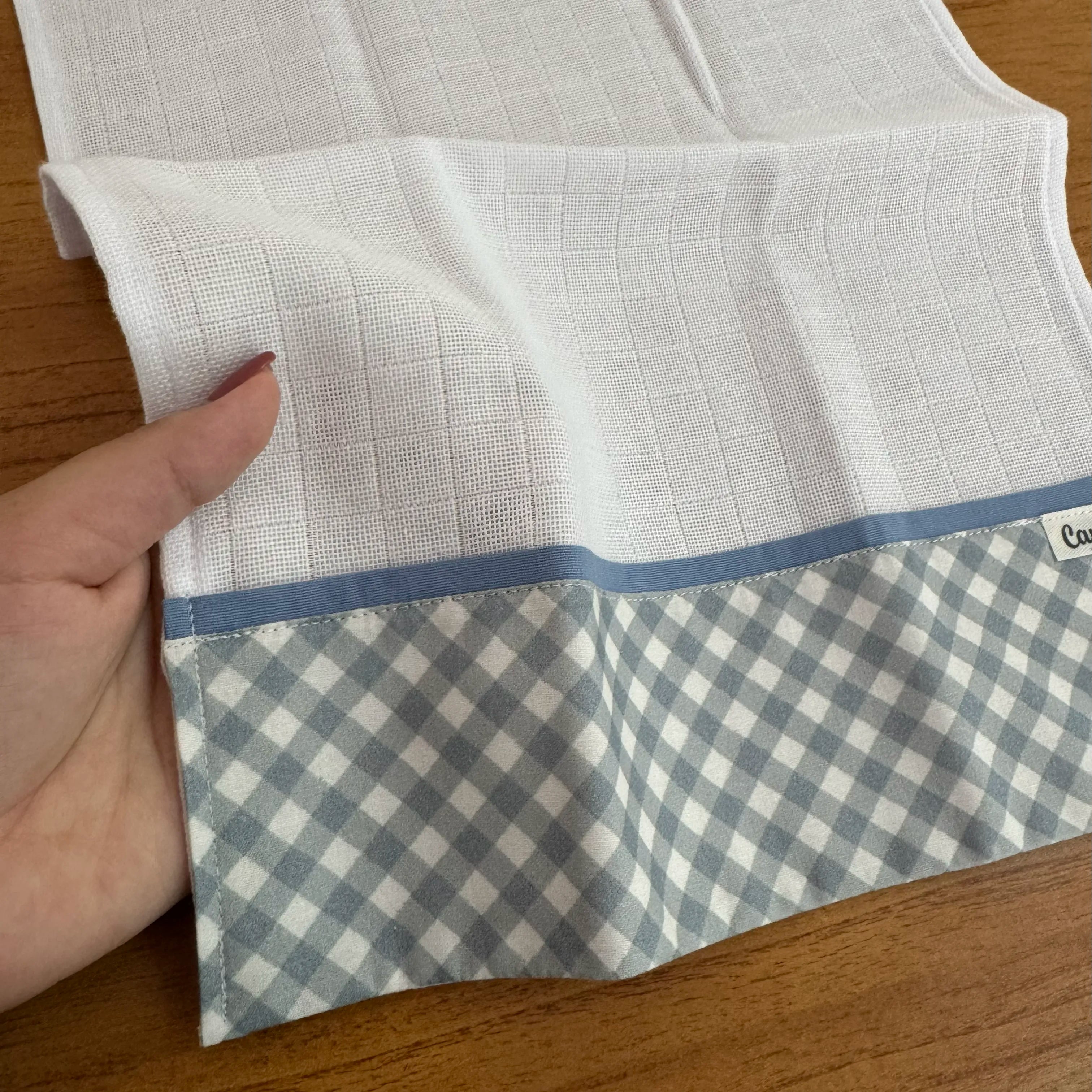 Fralda de Boca Barradinho - Xadrez Azul