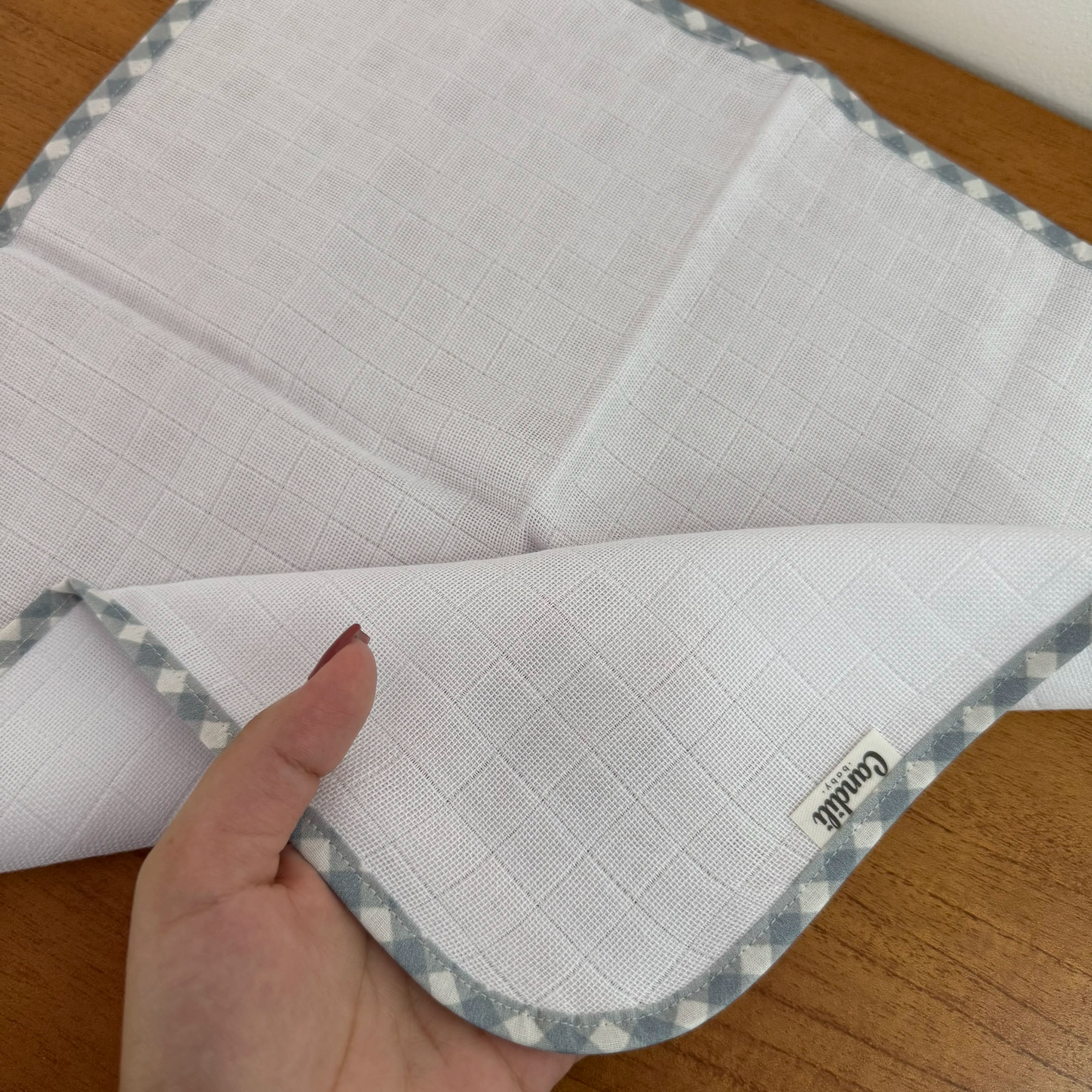 Fralda de Boca Slim - Xadrez Azul