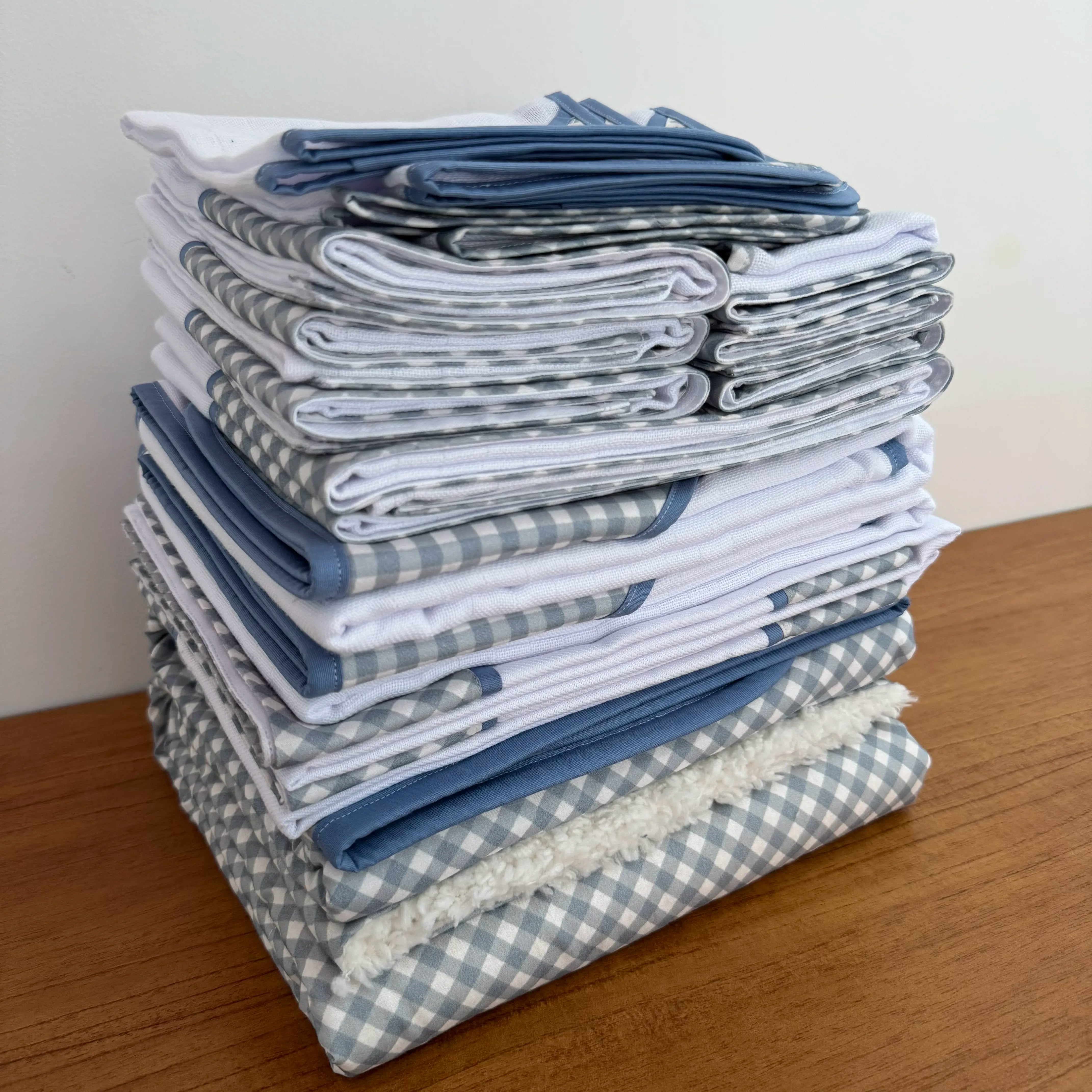 Kit Maternidade 20 peças - Xadrez Azul